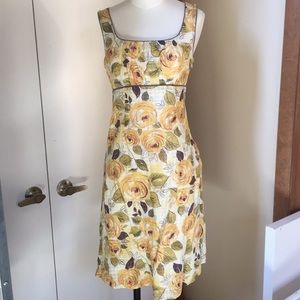 VINTAGE CABI Yellow Rose Dress Size 2